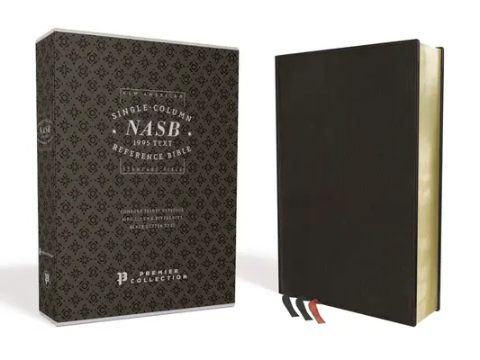 Nasb, Biblie de referință cu o singură coloană, piele premium, piele de capră, negru, Premier Collection, text 1995, Comfort Print - Nasb, Single-Column Reference Bible, Premium Leather, Goatskin, Black, Premier Collection, 1995 Text, Comfort Print