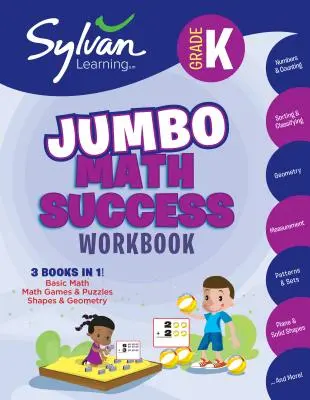 Grădiniță Jumbo Math Carte de lucru de succes: 3 cărți în 1 - Matematică de bază, Jocuri și puzzle-uri matematice, Forme și geometrie; Activități, exerciții și sfaturi pentru H - Kindergarten Jumbo Math Success Workbook: 3 Books in 1 --Basic Math, Math Games and Puzzles, Shapes and Geometry; Activities, Exercises, and Tips to H