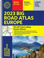 2023 Philip's Big Road Atlas Europe - (Legare spirală A3) - 2023 Philip's Big Road Atlas Europe - (A3 Spiral binding)