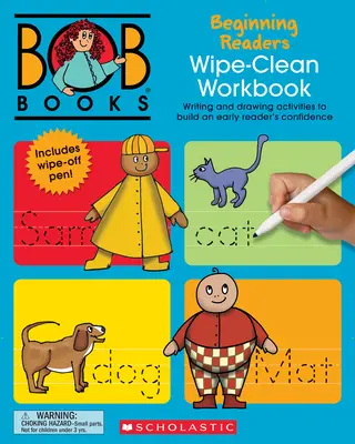 Bob Books - Caiet de lucru cu ștersături: Beginning Readers Phonics, de la vârsta de 4 ani în sus, grădiniță (Etapa 1: Începeți să citiți) - Bob Books - Wipe-Clean Workbook: Beginning Readers Phonics, Ages 4 and Up, Kindergarten (Stage 1: Starting to Read)