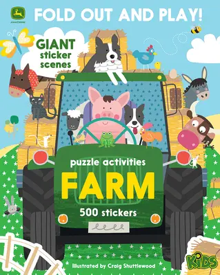 John Deere Kids Farm: 500 de autocolante și activități puzzle: Pliați și jucați-vă! - John Deere Kids Farm: 500 Stickers and Puzzle Activities: Fold Out and Play!