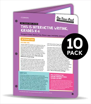 BUNDLE: Fisher: On-Your-Feet Guide: Aceasta este scriere interactivă: Pachet de 10 - BUNDLE: Fisher: On-Your-Feet Guide: This is Interactive Writing: 10 Pack