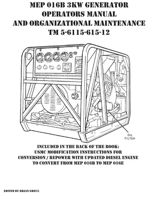 MEP 016B Generator 3KW Manual de operare și întreținere organizațională TM 5-6115-615-12 - MEP 016B 3KW Generator Operators Manual and Organizational Maintenance TM 5-6115-615-12