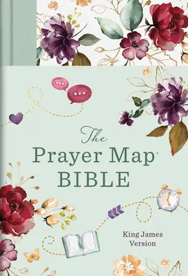 Biblia KJV Harta rugăciunii(r) [Flori de mentă] - The KJV Prayer Map(r) Bible [Mint Blossoms]