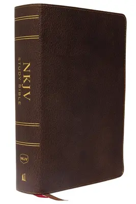 Biblia de studiu NKJV, piele de vițel premium, maro, full color, ediția Red Letter, indexată, tipărit confortabil: Resursa completă pentru studierea Bibliei lui Dumnezeu - NKJV Study Bible, Premium Calfskin Leather, Brown, Full-Color, Red Letter Edition, Indexed, Comfort Print: The Complete Resource for Studying God's Wo
