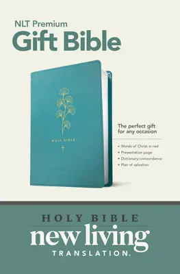 Premium Gift Bible NLT (litere roșii, piele, teal) - Premium Gift Bible NLT (Red Letter, Leatherlike, Teal)