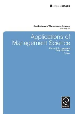 Aplicații ale științei managementului - Applications of Management Science