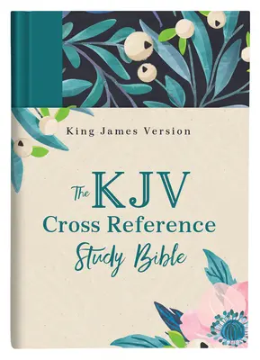 Biblia de studiu cu trimiteri încrucișate KJV - turcoaz Floral - The KJV Cross Reference Study Bible--Turquoise Floral