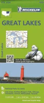 Michelin Harta Marilor Lacuri - Michelin Great Lakes Map