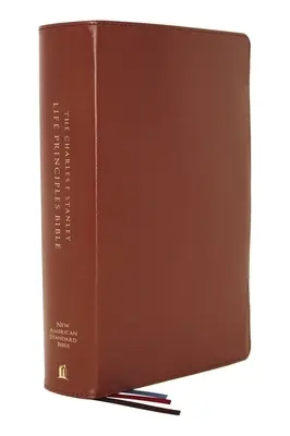 Nasb, Charles F. Stanley Life Principles Bible, 2nd Edition, Genuine Leather, Brown, Thumb Indexed, Comfort Print: Sfânta Biblie, New American Standard B - Nasb, Charles F. Stanley Life Principles Bible, 2nd Edition, Genuine Leather, Brown, Thumb Indexed, Comfort Print: Holy Bible, New American Standard B