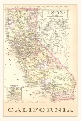 The Vintage Journal Harta Californiei din 1893 - The Vintage Journal 1893 Map of California