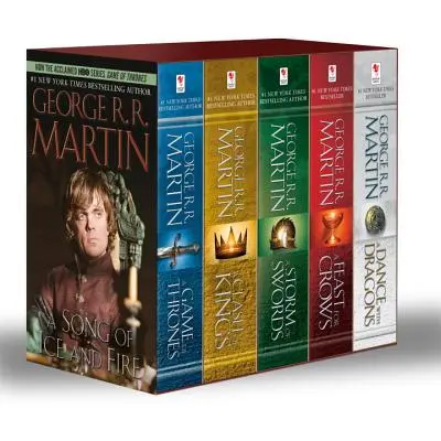 George R. R. Martin's a Game of Thrones 5-Book Boxed Set (Song of Ice and Fire Series): Un joc al tronurilor, o ciocnire a regilor, o furtună de săbii, o Feas - George R. R. Martin's a Game of Thrones 5-Book Boxed Set (Song of Ice and Fire Series): A Game of Thrones, a Clash of Kings, a Storm of Swords, a Feas