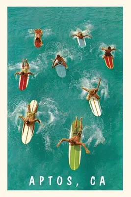 Jurnalul Vintage Surfers Paddling, Aptos, California - The Vintage Journal Surfers Paddling, Aptos, California