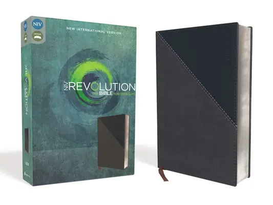 NIV, Biblia Revolution, imitație de piele, gri/marin: Biblia pentru băieți adolescenți - NIV, Revolution Bible, Imitation Leather, Gray/Navy: The Bible for Teen Guys