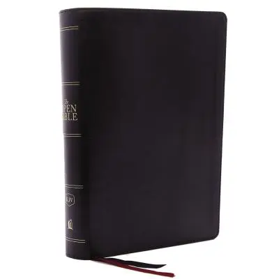 Kjv, Biblie deschisă, piele moale, negru, ediția Red Letter, imprimare confortabilă: Sistem complet de referință - The Kjv, Open Bible, Leathersoft, Black, Red Letter Edition, Comfort Print: Complete Reference System