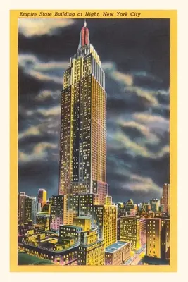 Jurnal de epocă Noapte, Empire State Building, New York City - Vintage Journal Night, Empire State Building, New York City
