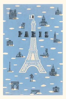 Jurnal de epocă Turnul Eiffel și diverse motive pariziene - Vintage Journal Eiffel Tower and Various Paris Motifs