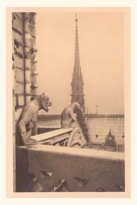 Jurnal de epocă Catedrala Notre Dame cu Gargoyles - Vintage Journal Notre Dame Cathedral with Gargoyles