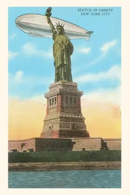 Jurnal de epocă Blimp și Statuia Libertății, New York City - Vintage Journal Blimp and Statue of Liberty, New York City