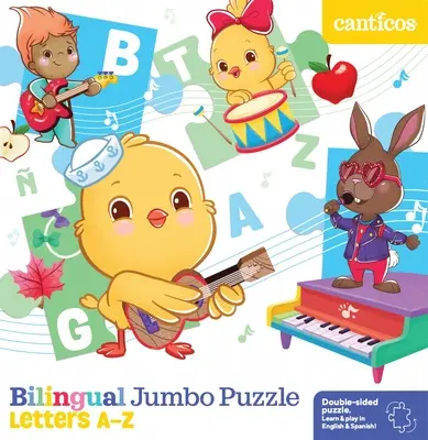Puzzle bilingv Jumbo: Literele A-Z - Bilingual Jumbo Puzzle: Letters A-Z
