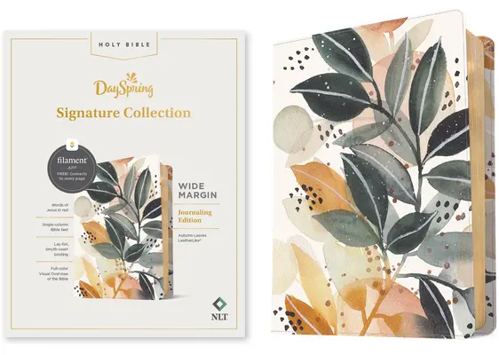 Biblia NLT cu marjă largă, Filament Enabled Edition (Red Letter, Leatherlike, Autumn Leaves): Colecția Dayspring Signature - NLT Wide Margin Bible, Filament Enabled Edition (Red Letter, Leatherlike, Autumn Leaves): Dayspring Signature Collection