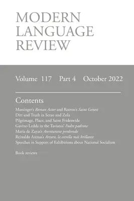 Modern Language Review (117: 4) octombrie 2022 - Modern Language Review (117: 4) October 2022