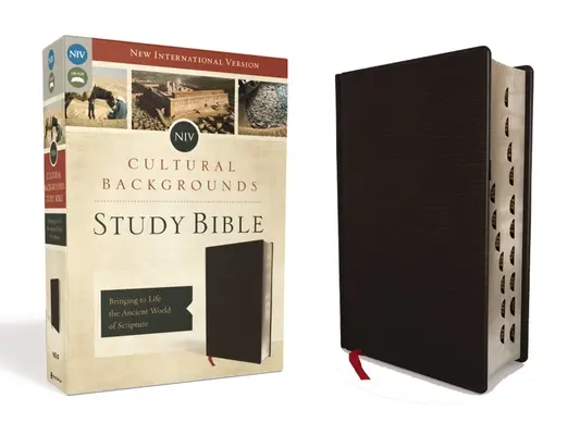 NIV, Biblie de studiu cu fundaluri culturale, indexată, piele întărită: Aducerea la viață a lumii antice a Scripturii - NIV, Cultural Backgrounds Study Bible, Indexed, Bonded Leather: Bringing to Life the Ancient World of Scripture
