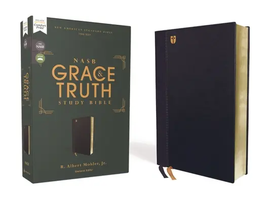 Nasb, Biblia de studiu Harul și Adevărul, Leathersoft, Navy, Red Letter, 1995 Text, Comfort Print - Nasb, the Grace and Truth Study Bible, Leathersoft, Navy, Red Letter, 1995 Text, Comfort Print