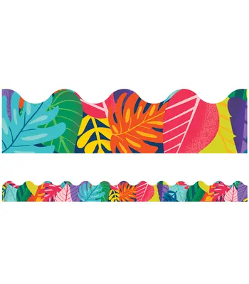 One World Frunze colorate cu margini festonate - One World Colorful Leaves Scalloped Borders