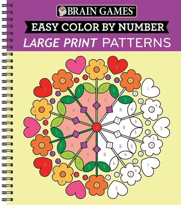 Brain Games - Easy Color by Number: Modele de imprimare mare - Brain Games - Easy Color by Number: Large Print Patterns