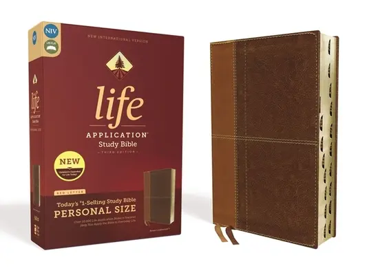 Niv, Biblia de studiu Life Application, ediția a treia, format personal, piele moale, maro, indexată, ediție cu litere roșii - Niv, Life Application Study Bible, Third Edition, Personal Size, Leathersoft, Brown, Indexed, Red Letter Edition