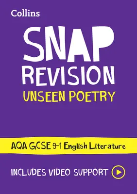 Aqa Unseen Poetry Anthology Revision Guide: Ideal pentru învățarea acasă, examene 2022 și 2023 - Aqa Unseen Poetry Anthology Revision Guide: Ideal for Home Learning, 2022 and 2023 Exams