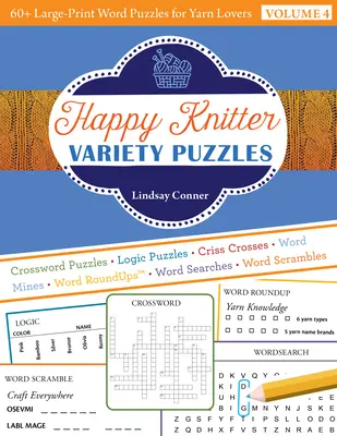 Happy Knitter Variety Puzzles: 60+ puzzle-uri de cuvinte cu tipar mare pentru iubitorii de fire - Happy Knitter Variety Puzzles: 60+ Large-Print Word Puzzles for Yarn Lovers