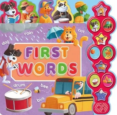 Primele cuvinte: Carte interactivă de sunete pentru copii cu 10 butoane - First Words: Interactive Children's Sound Book with 10 Buttons