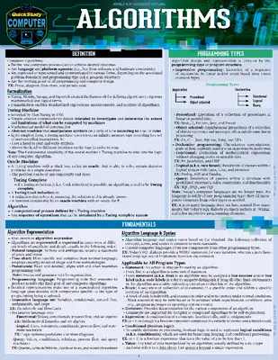 Algorithms: Un ghid de referință laminat pentru studiu rapid - Algorithms: A Quickstudy Laminated Reference Guide