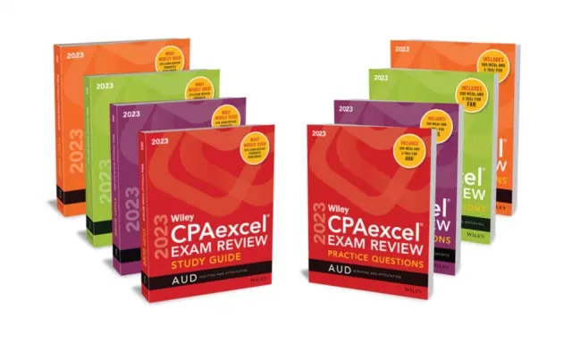 Wiley's CPA 2023 Study Guide + Question Pack: Set complet - Wiley's CPA 2023 Study Guide + Question Pack: Complete Set