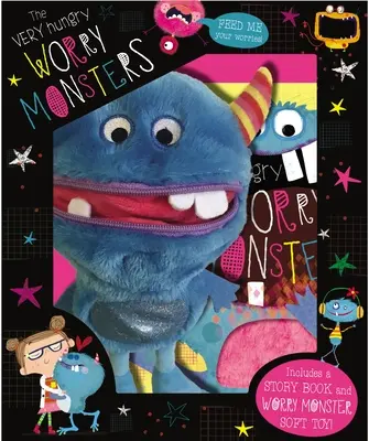 Setul de cărți și plușuri Monstrul îngrijorător foarte înfometat [Cu pluș] - The Very Hungry Worry Monster Plush and Book Box Set [With Plush]
