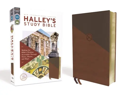 Niv, Halley's Study Bible, Leathersoft, Brown, Red Letter Edition, Comfort Print: A face înțelepciunea Bibliei accesibilă prin note, fotografii și hărți - Niv, Halley's Study Bible, Leathersoft, Brown, Red Letter Edition, Comfort Print: Making the Bible's Wisdom Accessible Through Notes, Photos, and Maps