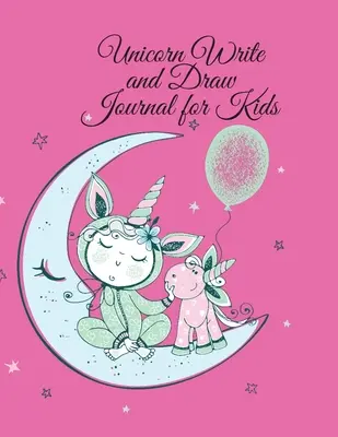 Jurnal de scris și desenat Unicorn pentru copii - Unicorn Write and Draw Journal for Kids