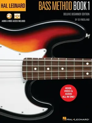 Hal Leonard Bass Method Book 1 - Deluxe Beginner Edition cu acces la exemple audio și lecții video online de Ed Friedland - Hal Leonard Bass Method Book 1 - Deluxe Beginner Edition with Access to Audio Examples and Video Lessons Online by Ed Friedland