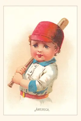 Vintage Journal America, Little Boy with Bat, Ilustrație - Vintage Journal America, Little Boy with Bat, Illustration