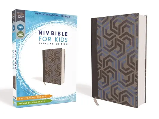 Niv, Biblie pentru copii, pânză pe carton, albastru, litere roșii, Comfort Print: Ediția Thinline - Niv, Bible for Kids, Cloth Over Board, Blue, Red Letter, Comfort Print: Thinline Edition
