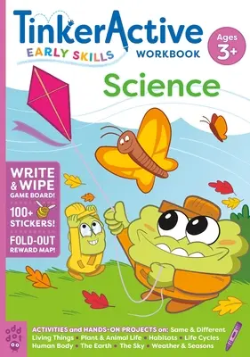 Tinkeractive Carte de lucru pentru științe cu abilități timpurii pentru vârsta de peste 3 ani - Tinkeractive Early Skills Science Workbook Ages 3+