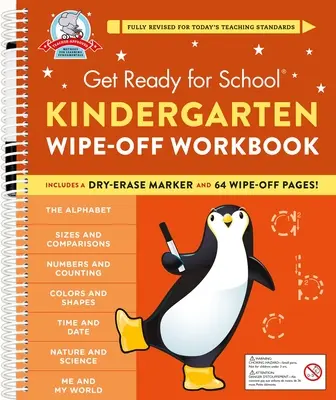 Gata pentru școală: Carte de lucru pentru grădiniță Wipe-Off - Get Ready for School: Kindergarten Wipe-Off Workbook