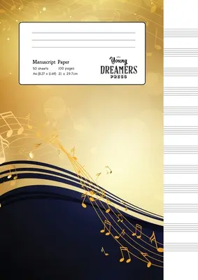 Hârtie de manuscris: Caiet de note galbene A4 foaie albă de muzică - Manuscript Paper: Yellow Notes A4 Blank Sheet Music Notebook