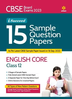 CBSE Board Exam 2023 I-Succeed 15 Exemplu de documente de întrebări ENGLISH CORE Clasa a 12-a - CBSE Board Exams 2023 I-Succeed 15 Sample Question Papers ENGLISH CORE Class 12th