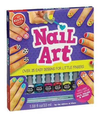 Nail Art: Peste 35 de modele ușoare pentru degetele mici [cu ojă și pensulă netoxice care se desprind de pe unghii] - Nail Art: Over 35 Easy Designs for Little Fingers [With Non-Toxic Peel-Off Nail Polish and Brush]