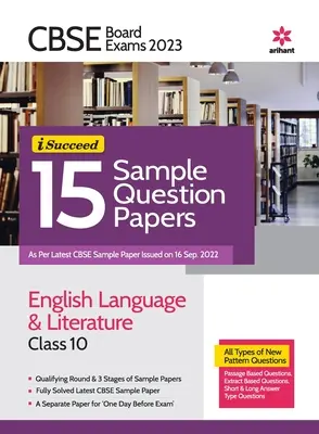 CBSE Board Exam 2023 -I-Succeed 15 Sample Question Papers LIMBA ENGLEZĂ & LITERATURĂ Clasa a 10-a - CBSE Board Exam 2023 -I-Succeed 15 Sample Question Papers ENGLISH LANGUAGE & LITERATURE Class 10th