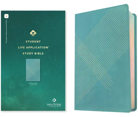 Biblia de studiu NLT Student Life Application Study Bible, Filament Enabled Edition (litere roșii, piele, dungi albastru teal) - NLT Student Life Application Study Bible, Filament Enabled Edition (Red Letter, Leatherlike, Teal Blue Striped)