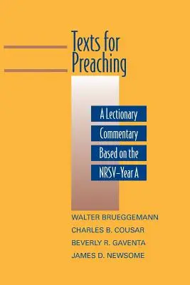 Texte pentru predicare - Anul A - Texts for Preaching - Year A